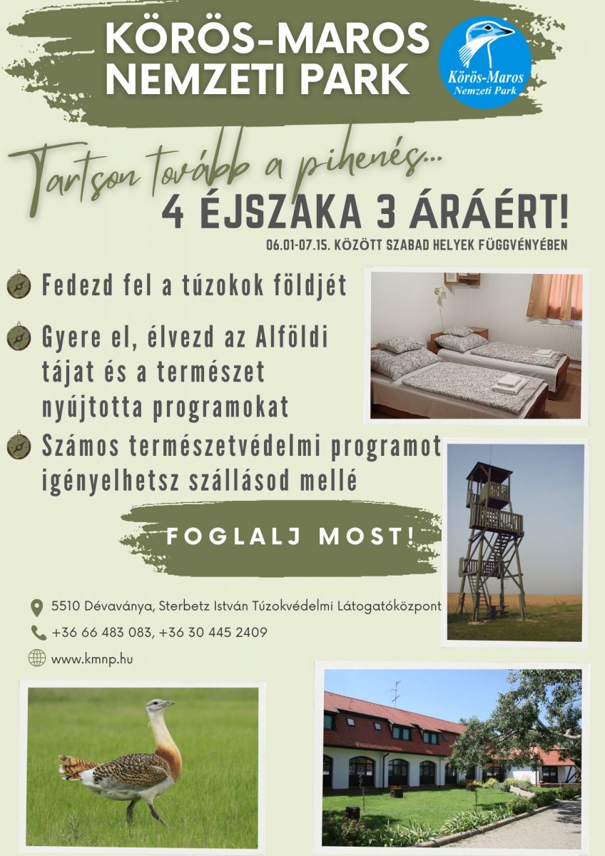 négy éjszaka három áráért 2025. június 1-július 31. közötti időszakban